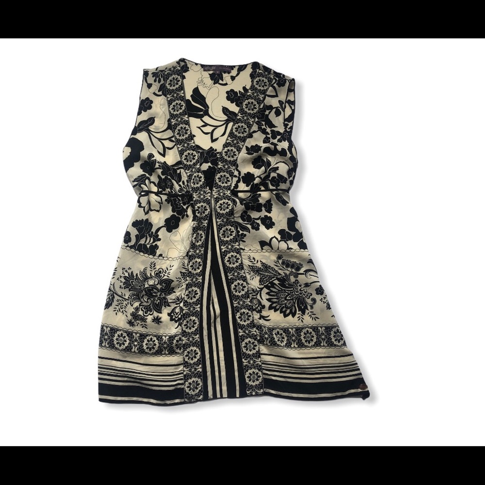 SOLD Hale Bob sleeveless Japanese floral silk top - Picture 2 of 4